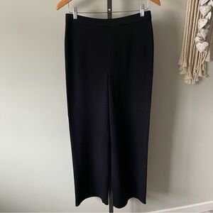 Vintage St John Collection Wool Blend Knit Sweater Pant Wide Leg Size 8 Medium